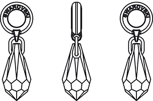 Swarovski BeCharmed & Pavé Beads - 87 001 - BeCharmed Crystal Classic Charm - Line Drawing